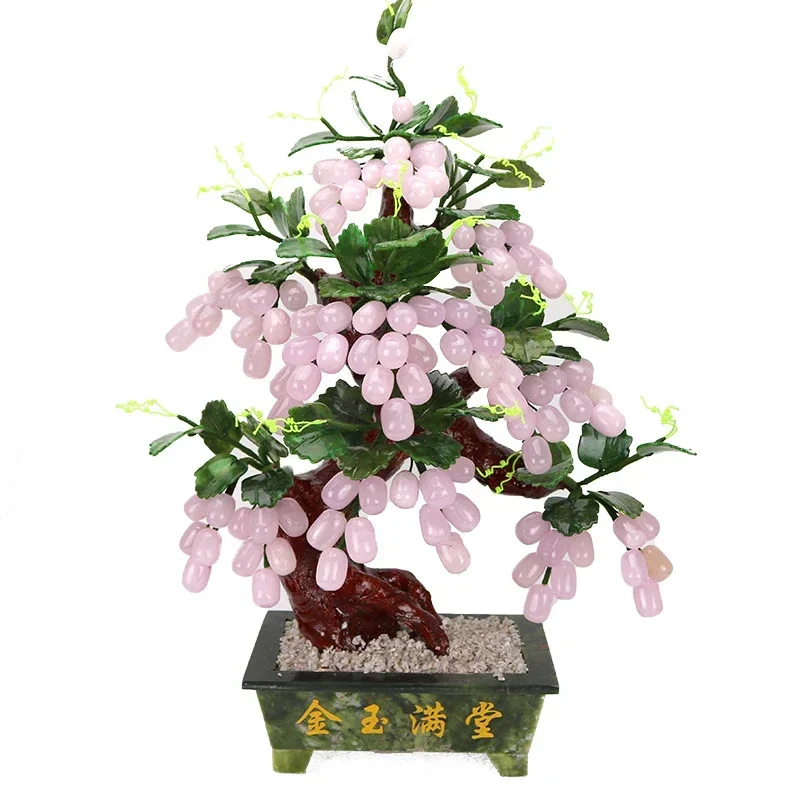 Tv Art And Craft - Ornamen Batu Pohon Anggur Zhaocai Aksesori