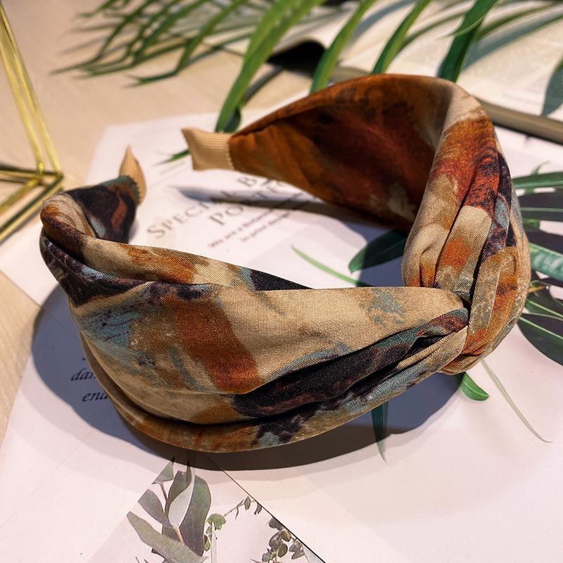 Silk Painting Dye - Headband Cetak Tie-Dye - Desain Lebar