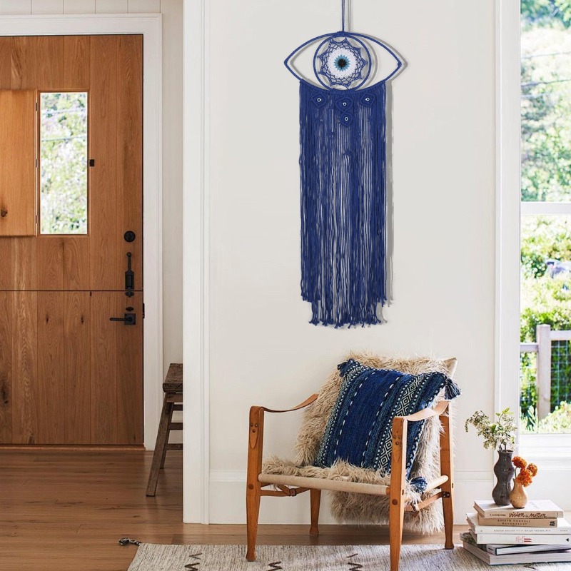 Art Craft Home - Tapestry Mata Jahat Tenun Tangan Nordik,