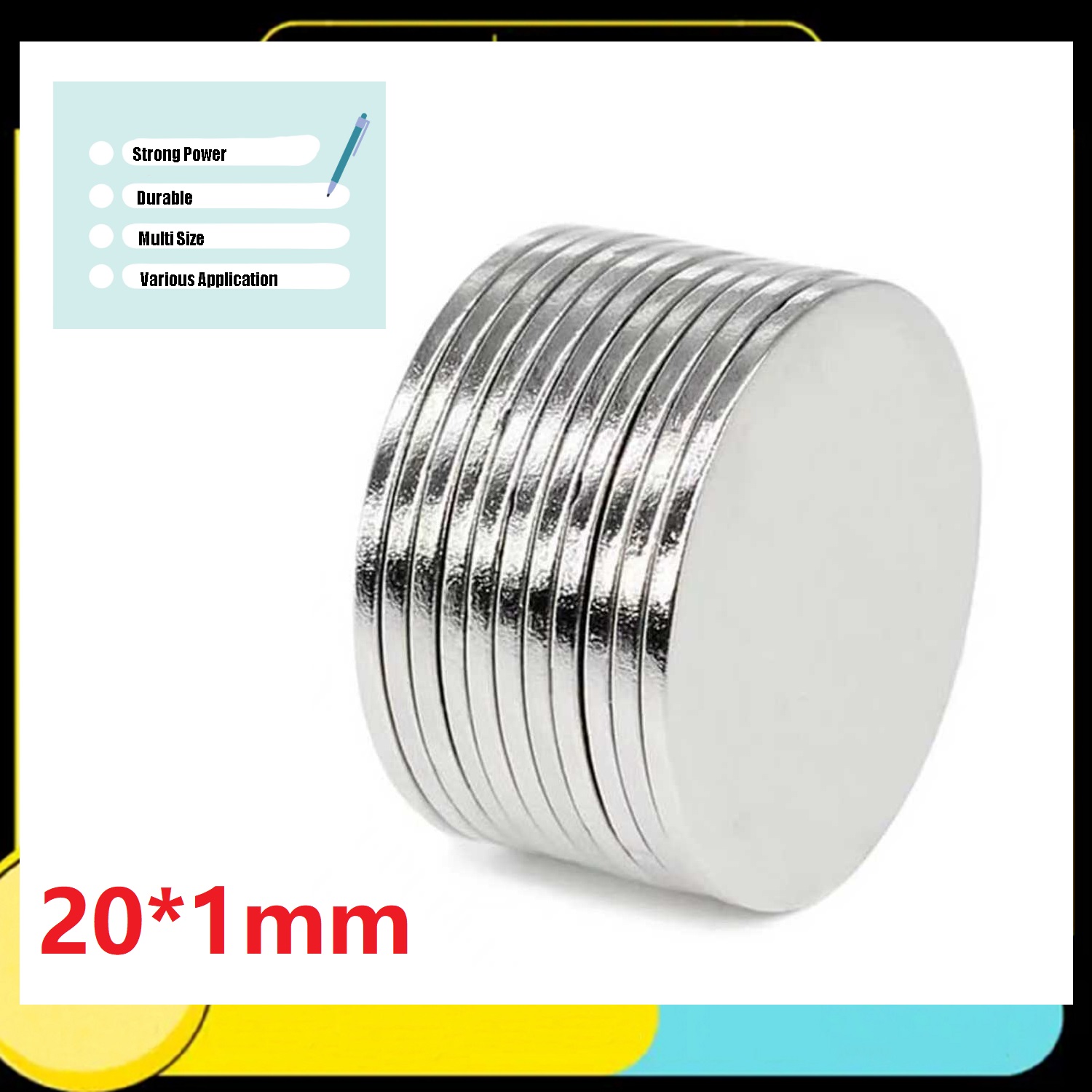 Art Craft Magnet - Magnet Kulkas 20x1mm, Magnet Papan Tulis,