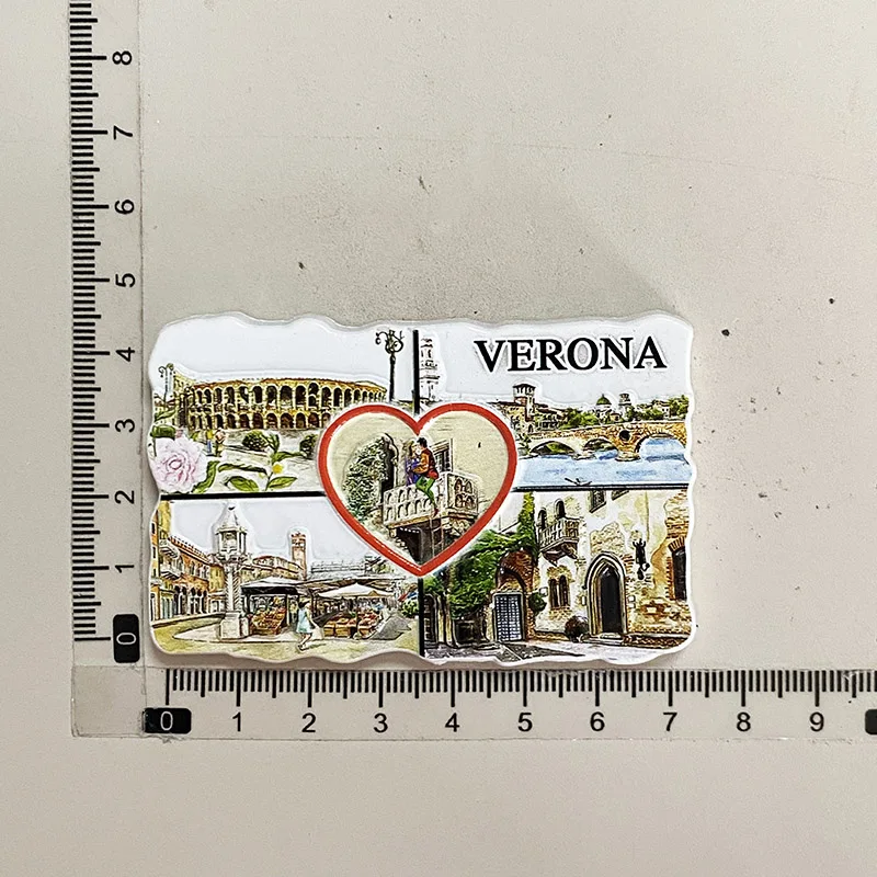 Art Craft Magnet - Pemandangan Arsitektur Verona Arena, Suvenir Italia,