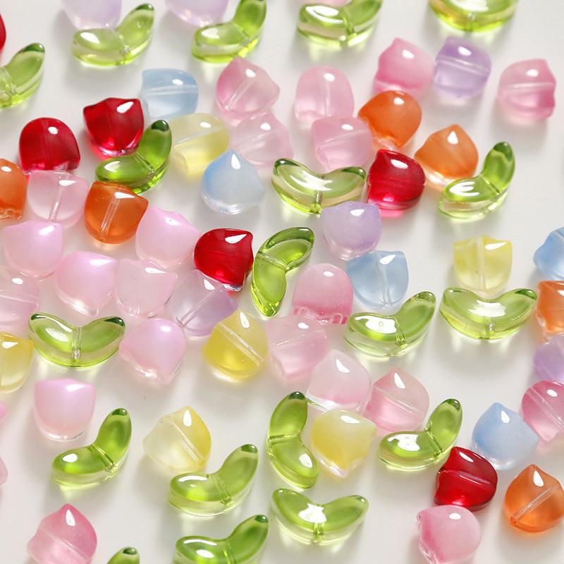Art Craft Project - Manik-manik Bunga Lampwork 30Pcs Manik-manik Kaca