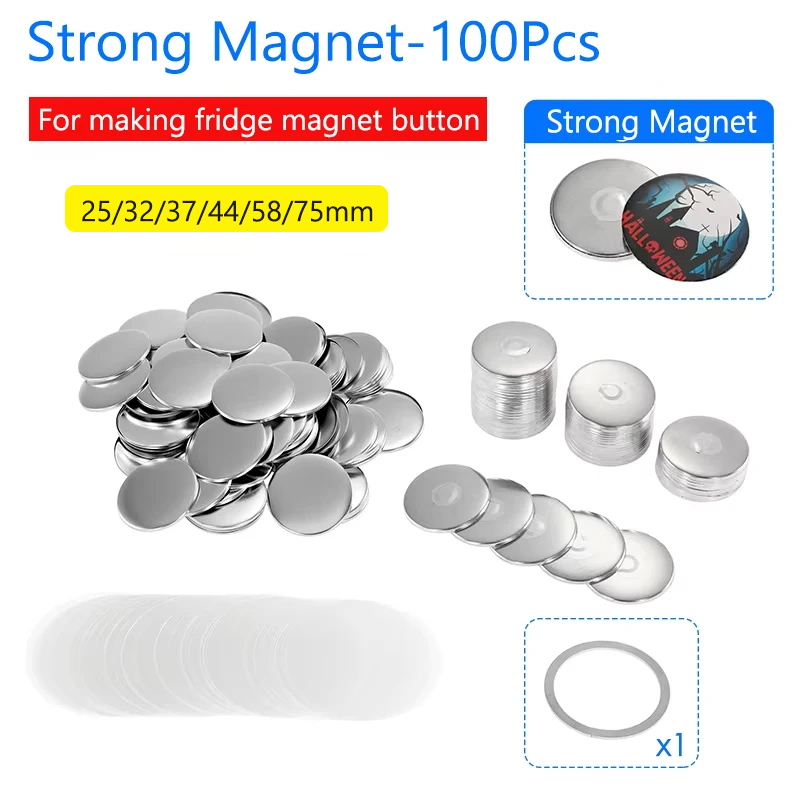 Art Craft Magnet - 50/100Pcs Magnet Kulkas Badge Pin Button