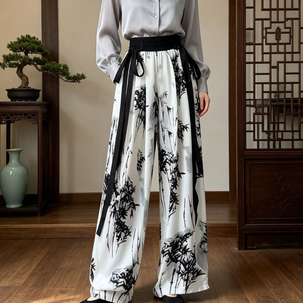 Silk Painting Dye - Celana Santai Motif Lukisan Tinta Sutra