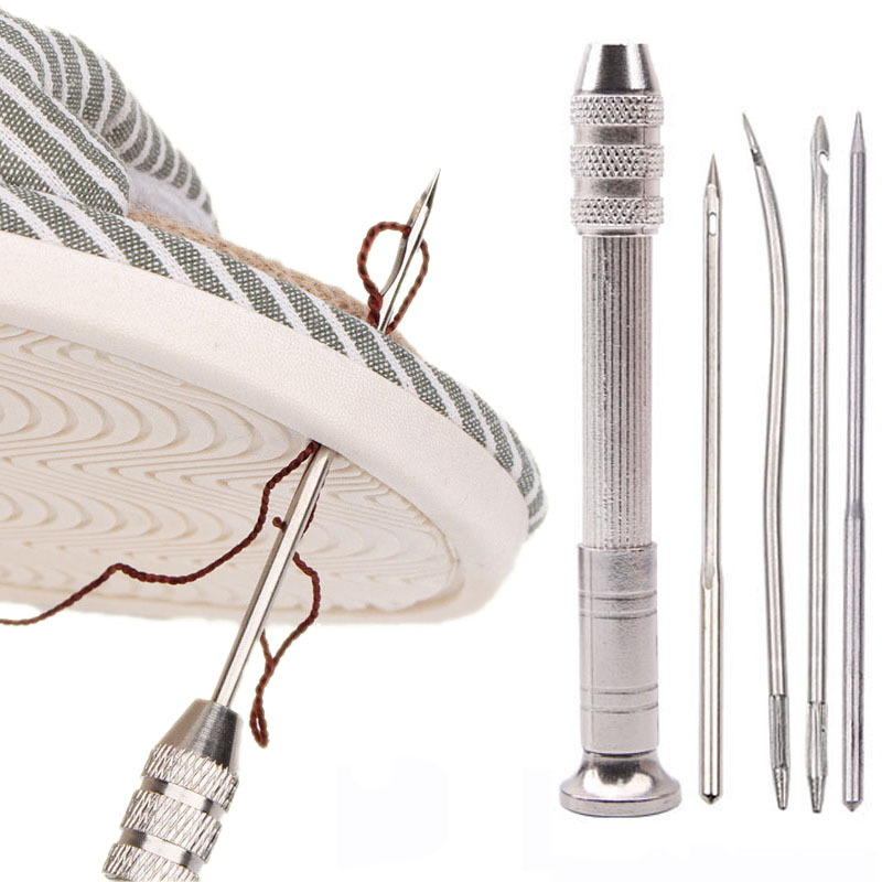 Punch Needle Kit - Jarum jahit kulit, alat perbaikan multifungsi