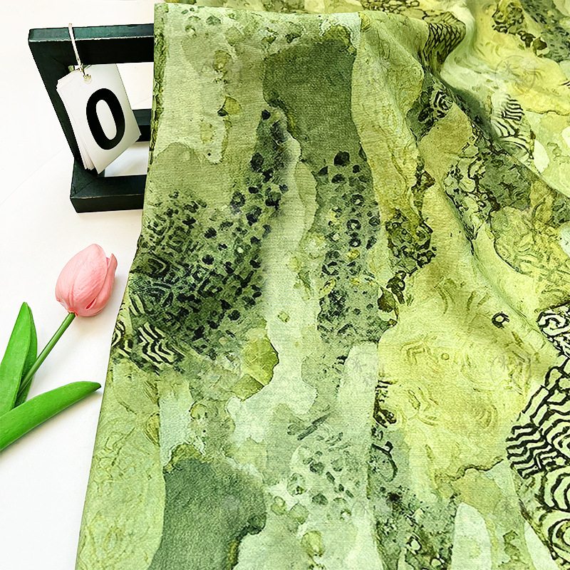 Silk Painting Dye - Kain katun brokat gaya lukisan minyak