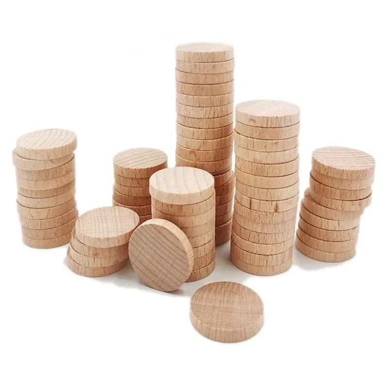 Art Craft Website - Koin Kayu Bulat Belum Jadi 1-6cm,