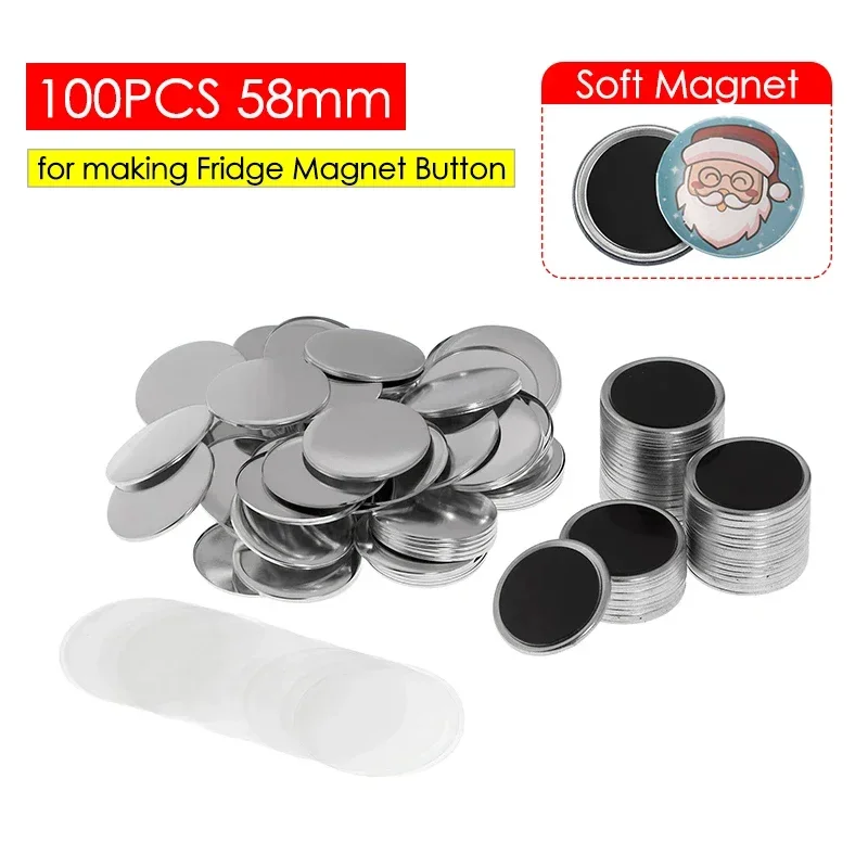 Art Craft Magnet - 100 buah 25-75mm Magnet kulkas lencana