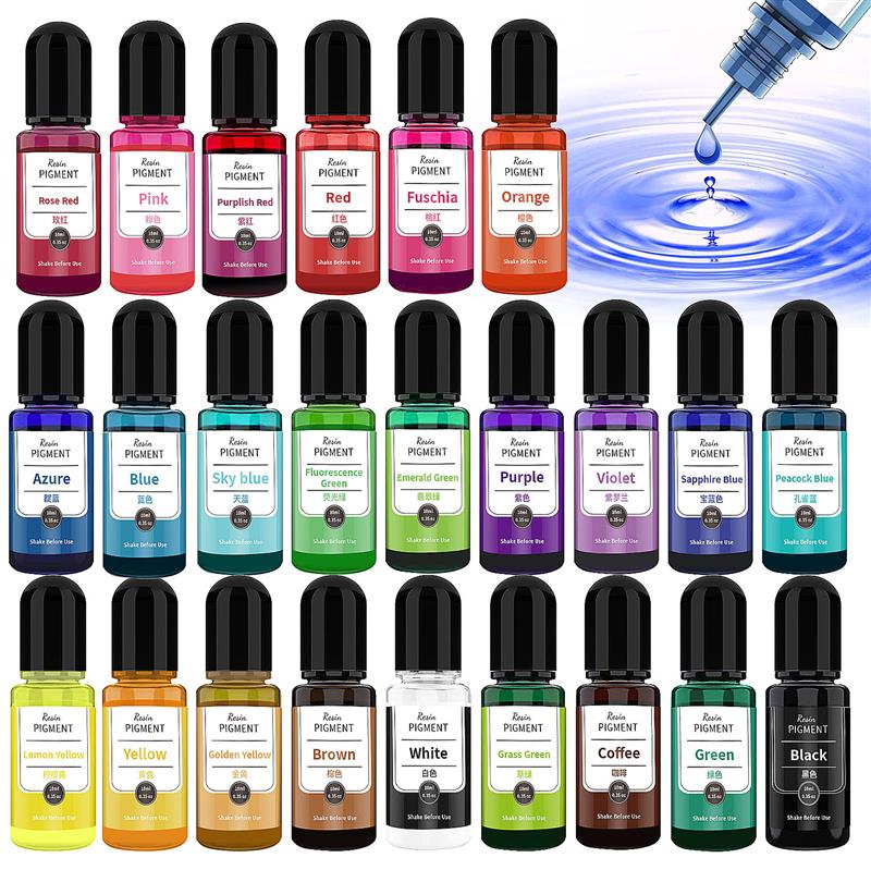 Alcohol Ink Set - Tinta seni 24 warna pigmen Resin