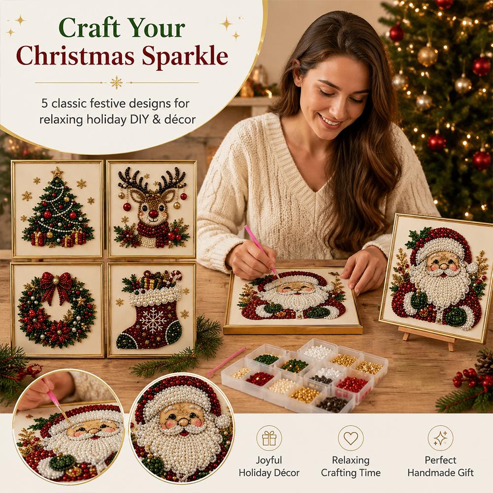 Kit Seni Mutiara Santa Claus N - Art Craft For Adults ulasan dan harga