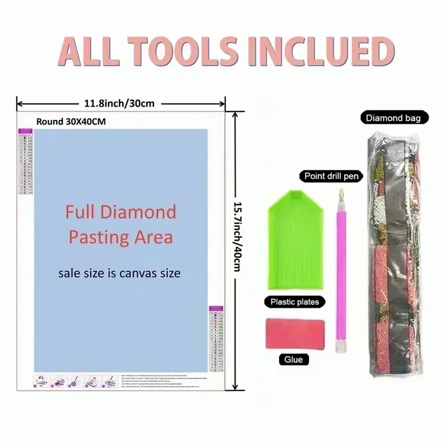5D DIY bor bulat Penuh lukisan - Wallpaper Art And Craft ulasan dan harga