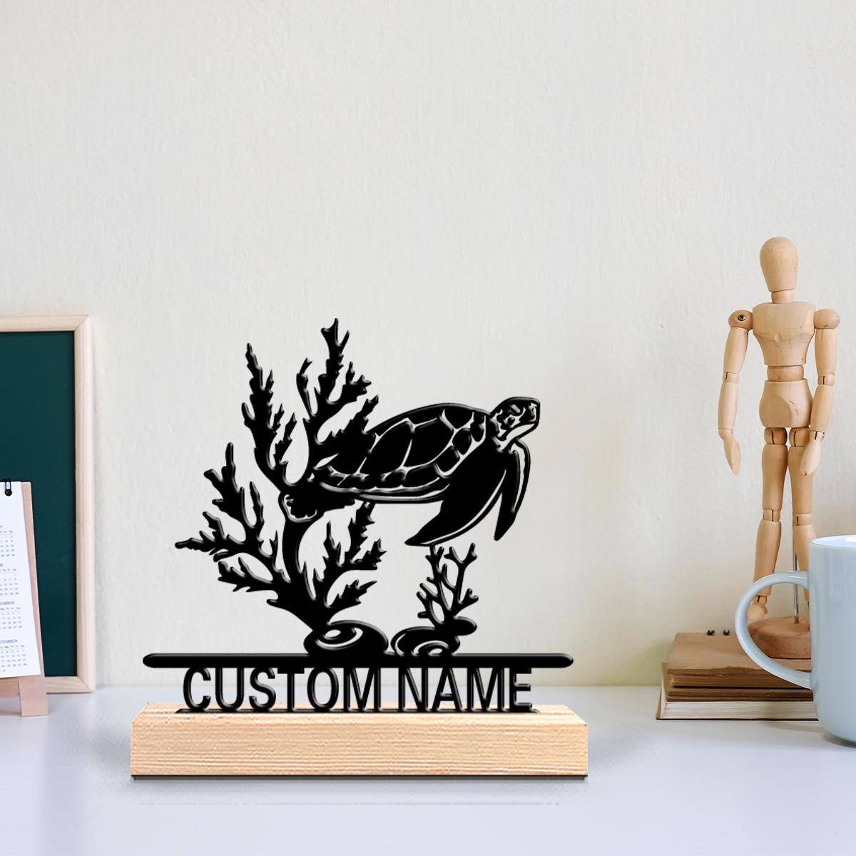 1pc Patung Logam Kura-kura Lau - Art Craft Home ulasan dan harga