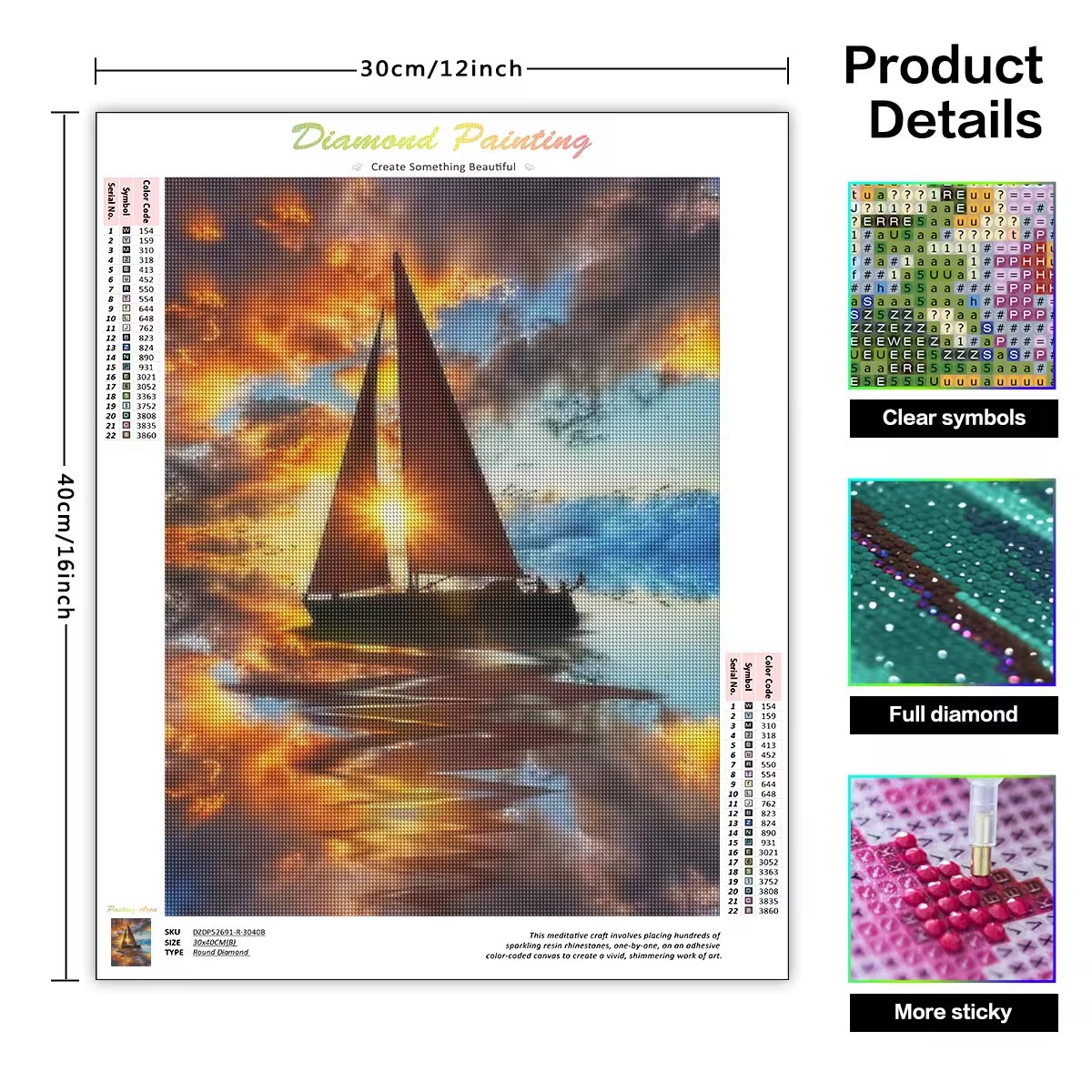 GATYZTORY Kit Lukisan Berlian  - Wallpaper Art And Craft ulasan dan harga