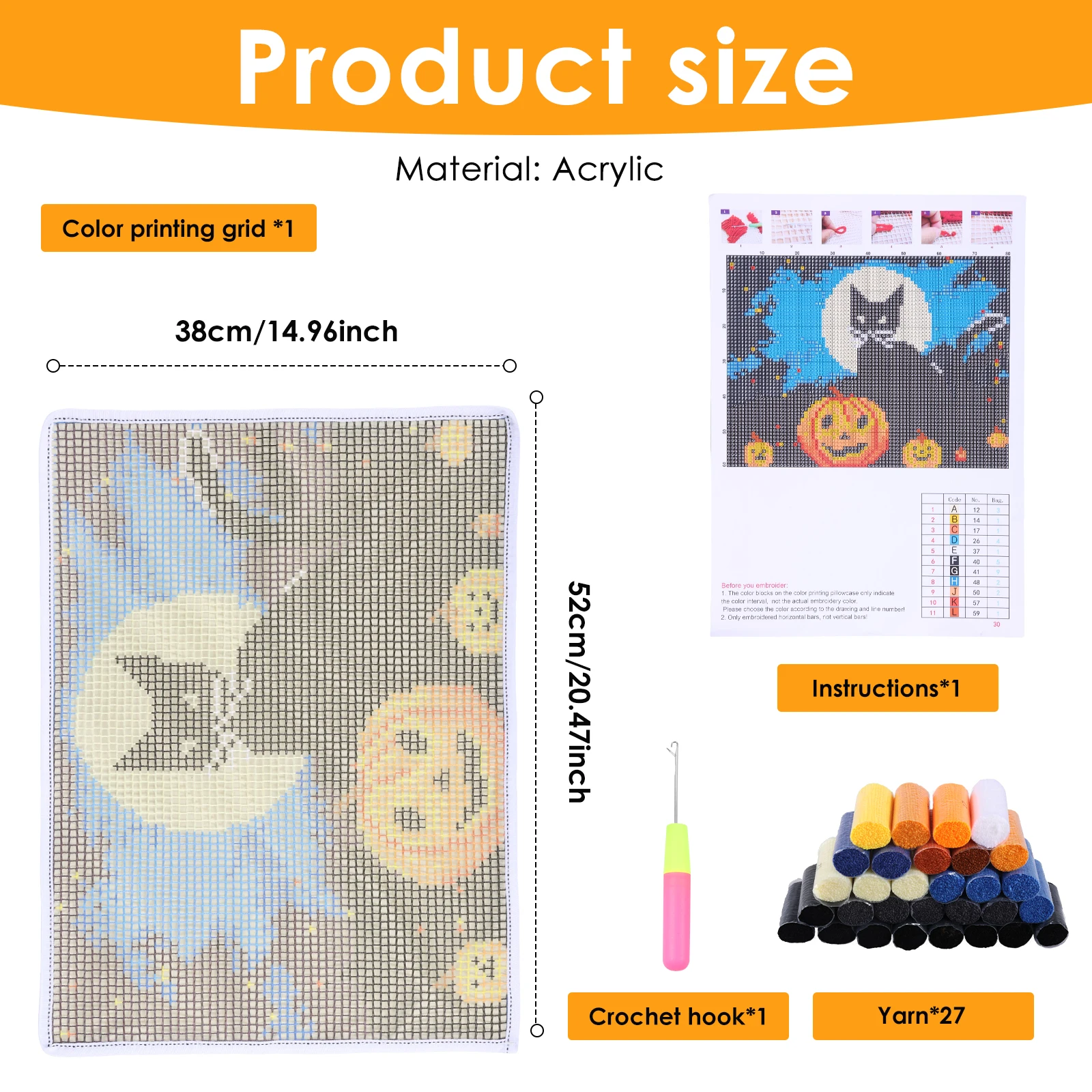 Perlengkapan Latch Hook DIY Po - Punch Needle Kit ulasan dan harga