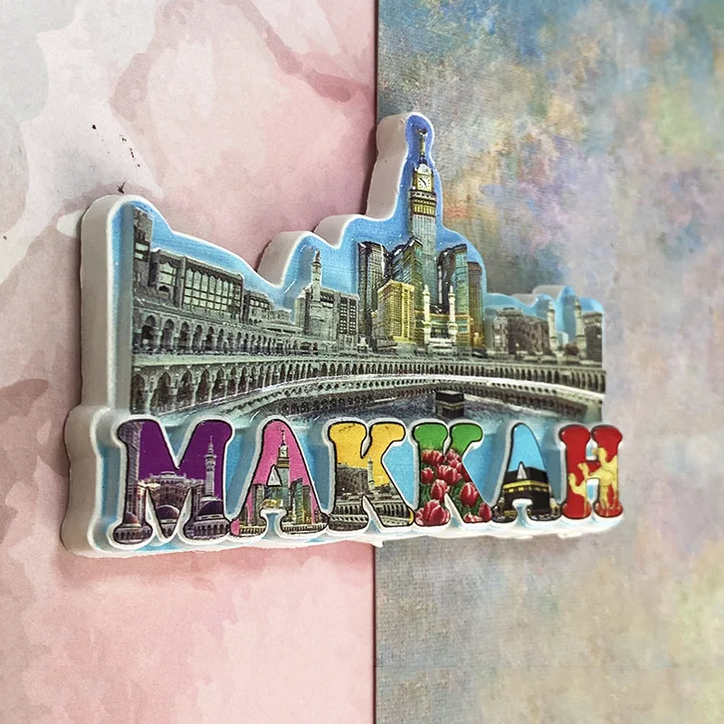 Mecca 3D Magnet Kulkas Souveni - Art Craft Magnet ulasan dan harga