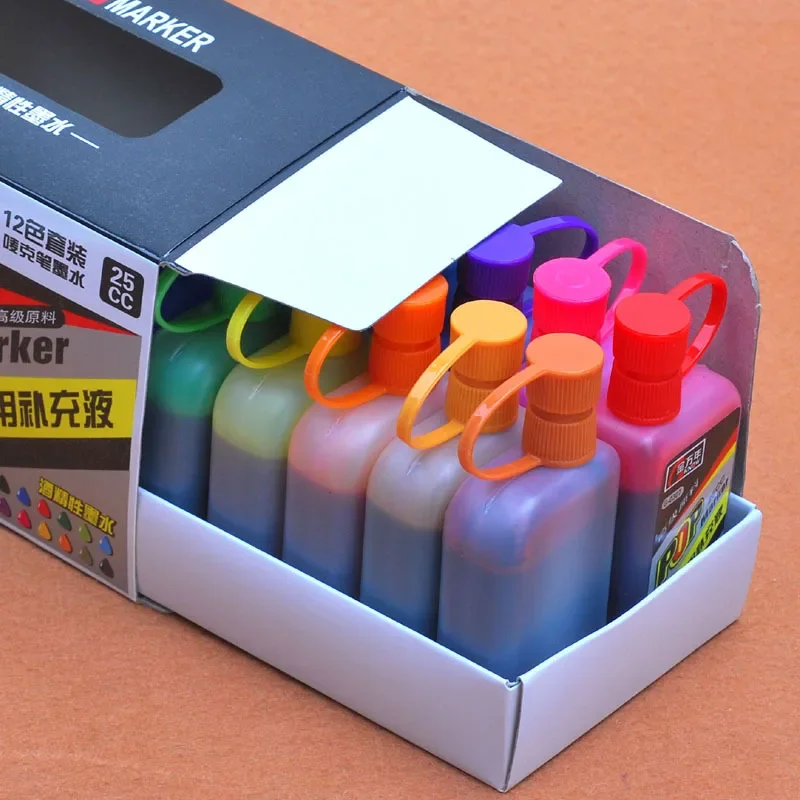 Spidol tinta botol, 12 warna 2 - Alcohol Ink Set ulasan dan harga
