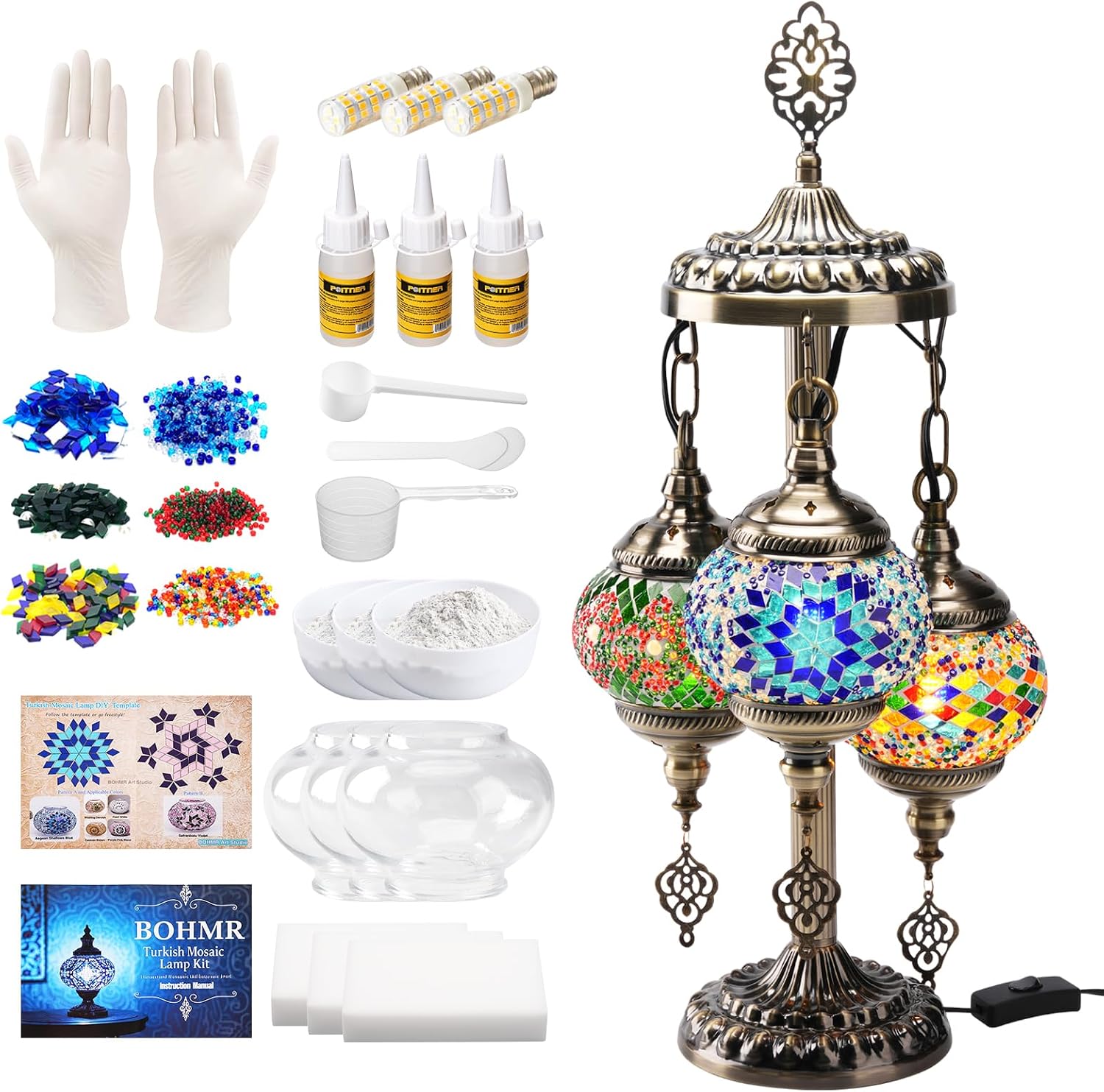 Kit Lampu Mosaik Turki 3 Globe - Art Craft For Adults ulasan dan harga