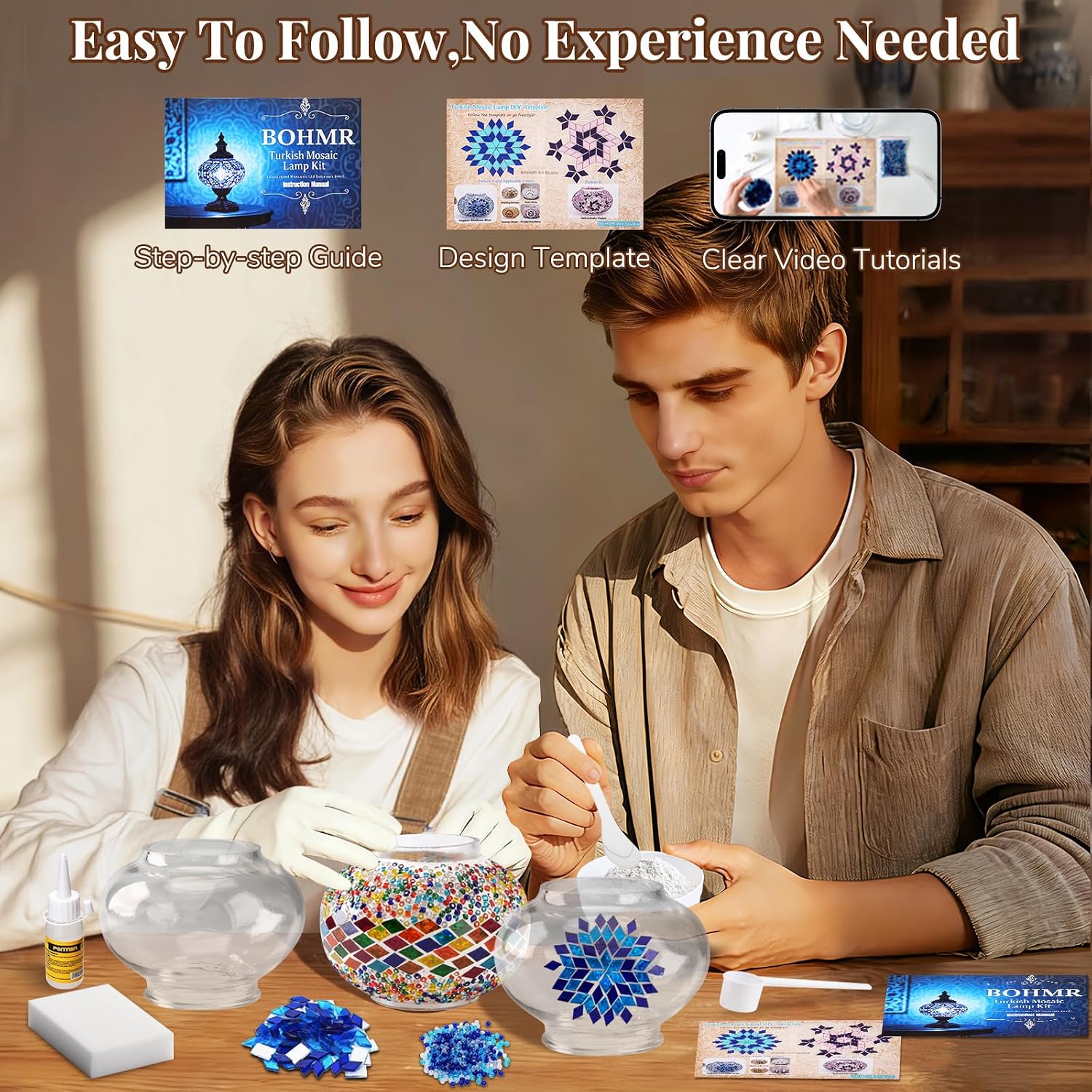 Kit Lampu Mosaik Turki 3 Globe - Art Craft For Adults ulasan dan harga
