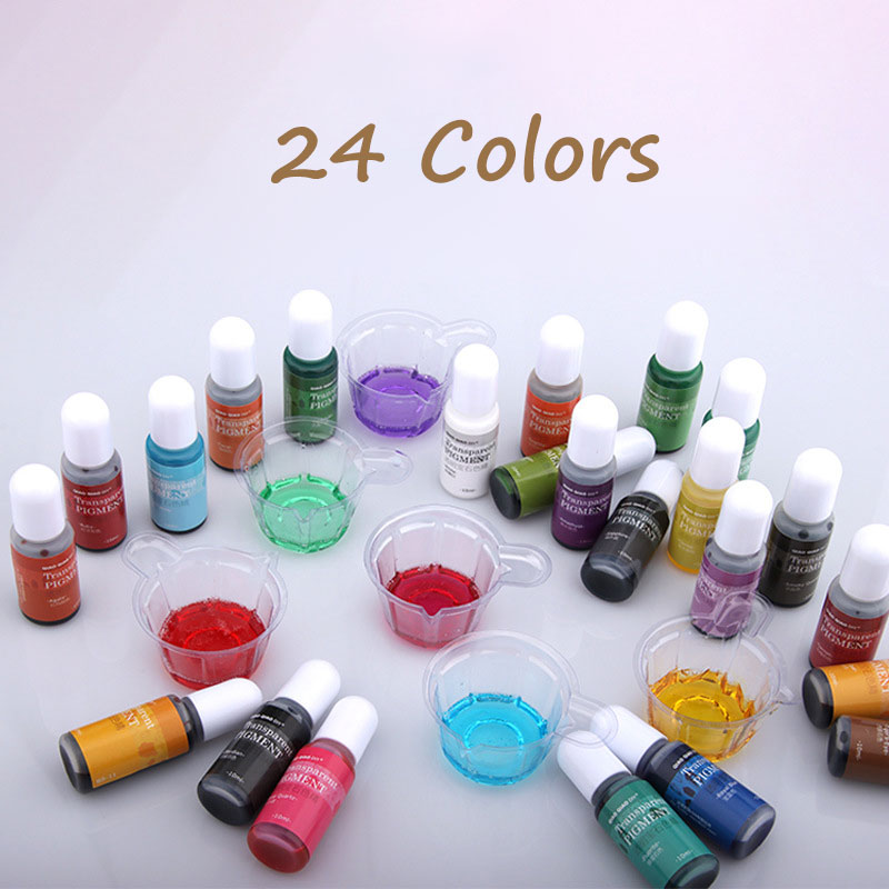 JCD 24 warna 10ml transparan p - Alcohol Ink Set ulasan dan harga