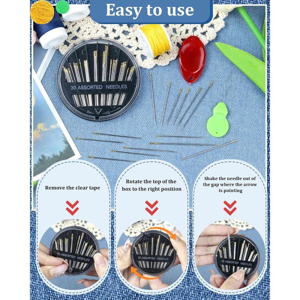 Set Jarum Jahit Tangan Baja 30 - Art Craft Project ulasan dan harga
