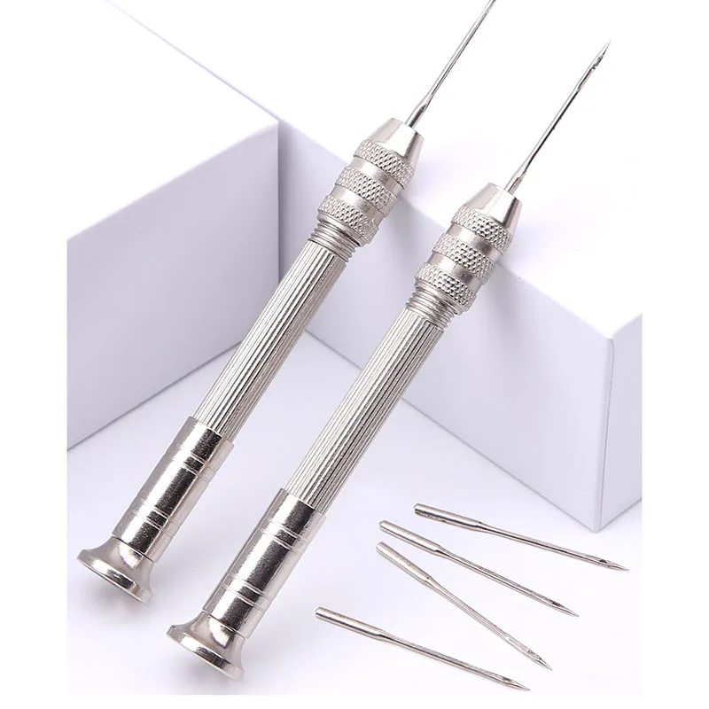Jarum jahit kulit, 5 buah Set  - Punch Needle Kit ulasan dan harga