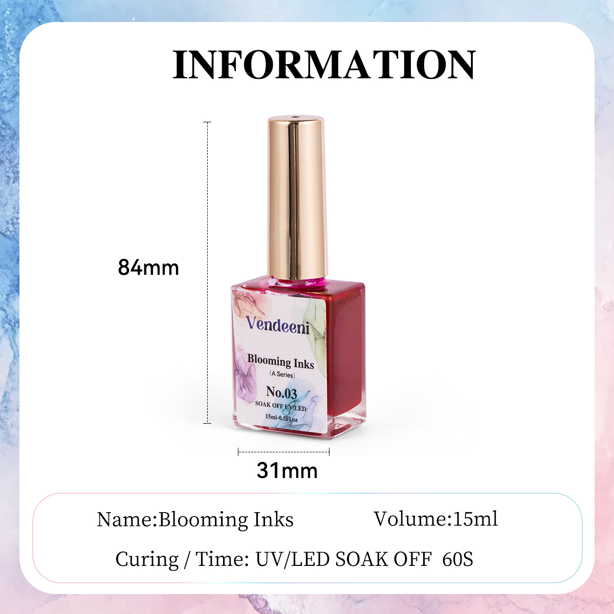 Vendeeni Salon Seni Kuku Profe - Alcohol Ink Set ulasan dan harga
