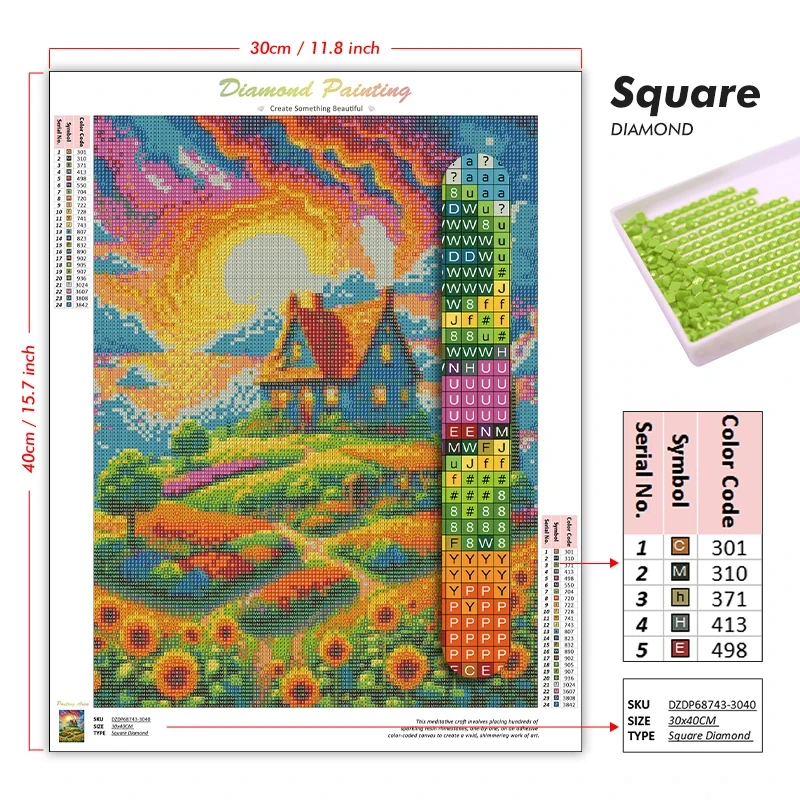 Perlengkapan Lukisan Berlian G - Wallpaper Art And Craft ulasan dan harga